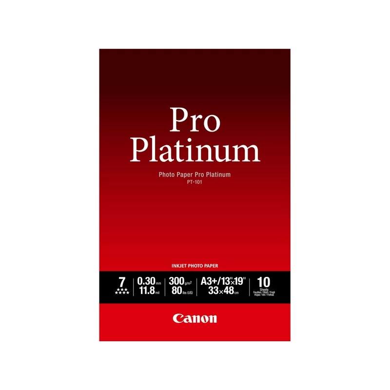 CANON CARTA FOTOGRAFICA PRO PLATINUM PT-101 300g/m2 A3+ 10FOGLI