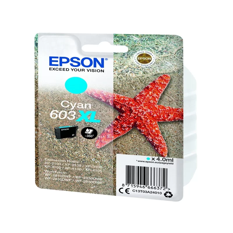 Cartuccia di inchiostro Epson Ciano serie 603XL Stella Marina