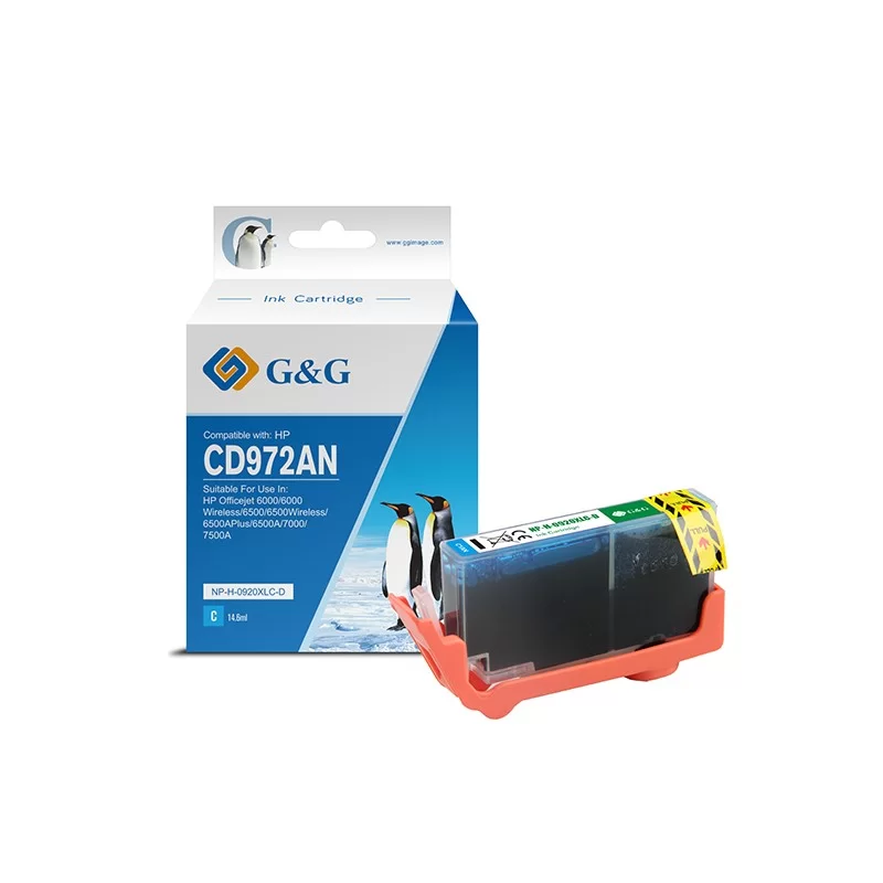 Cartuccia ink compatibile GG Ciano per HP officejet 6000/6500/7000/7500A