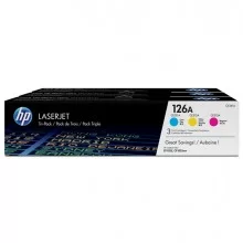HP126A COLOR TRI-PACK LASERJET TONER CARTRIDGE