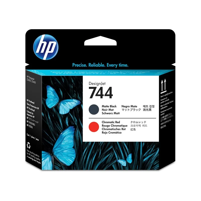 TESTINA DI STAMPA NERO OPACO /ROSSO CROMATICO DESIGNJET HP 744