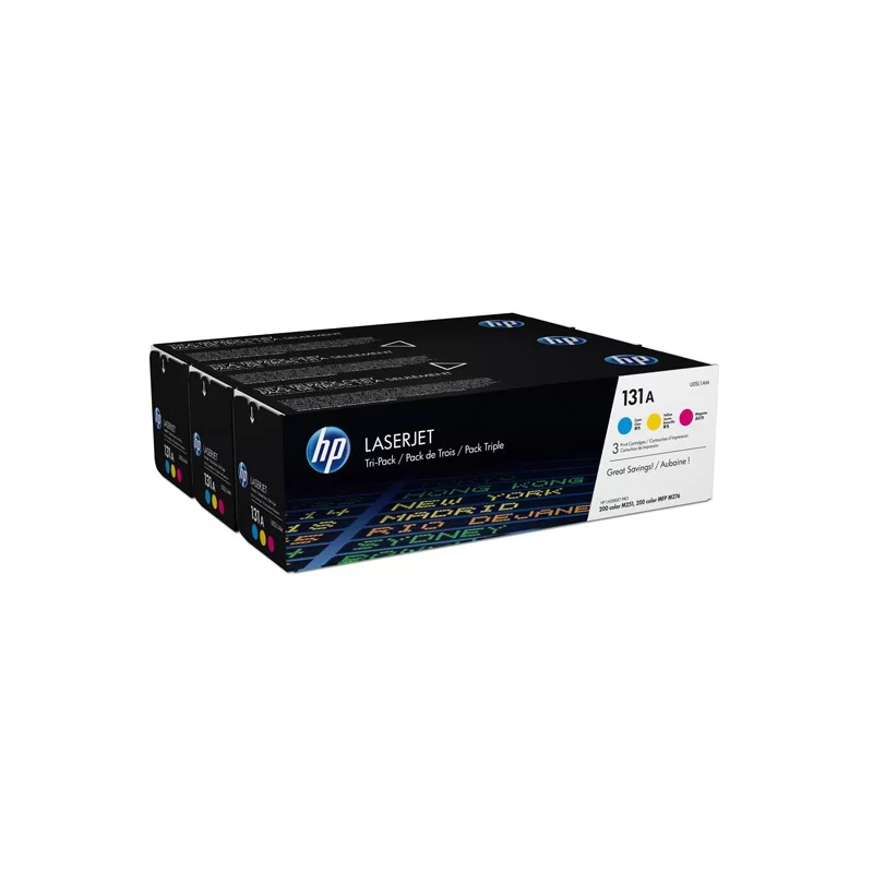 CONFEZIONE DI 3 TONER COLOR HP 131A CIANO/GIALLO/MAGENTA