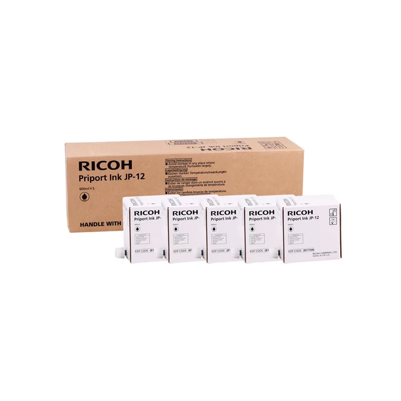 SCATOLA 5 CARTUCCIA NERO 600CC PRIPORT JP1210/50 JP3000 TYPE JP12 817104