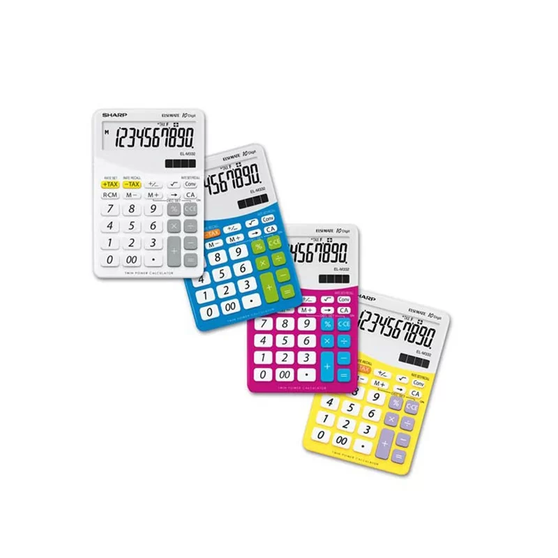 CALCOLATRICE EL M332B 10 CIFRE DA TAVOLO SHARP COLORE BLU