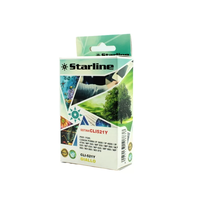 CARTUCCIA INK GIALLO PER PRINT C/CANON CLI521Y