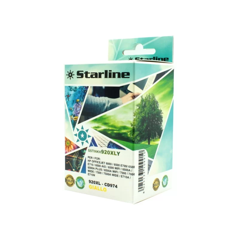 CARTUCCIA INK GIALLO PER PRINT C/HP N. 920 E 920XL CON CHIP