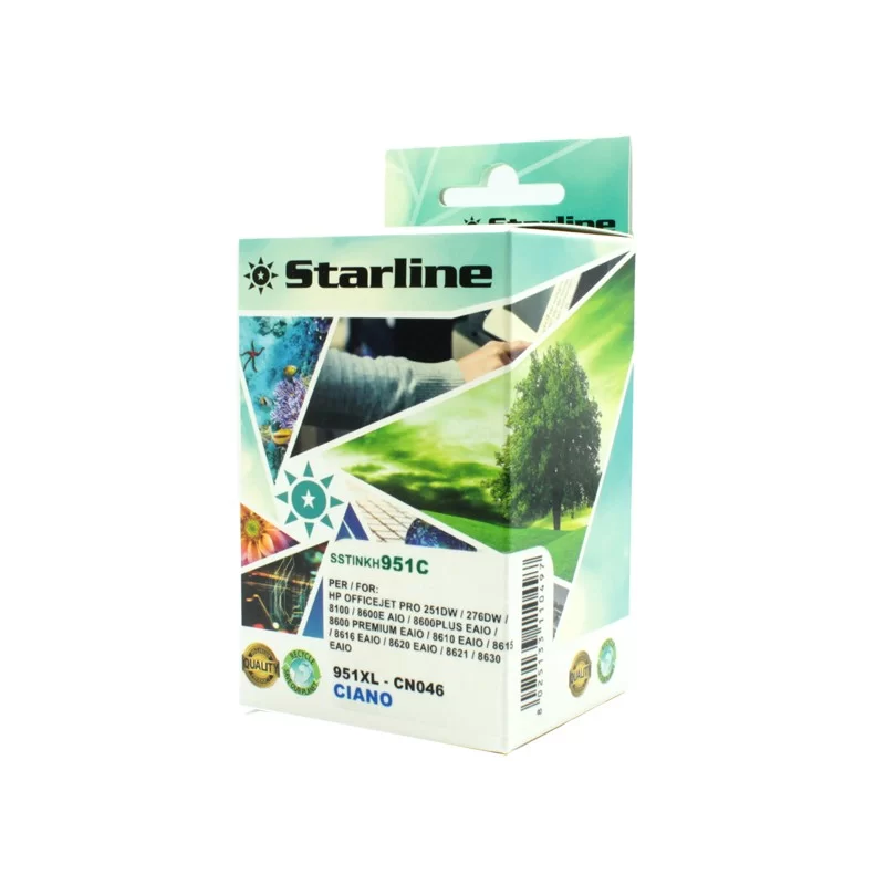 CARTUCCIA INK CIANO PER PRINT C/HP 951XLC CON CHIP