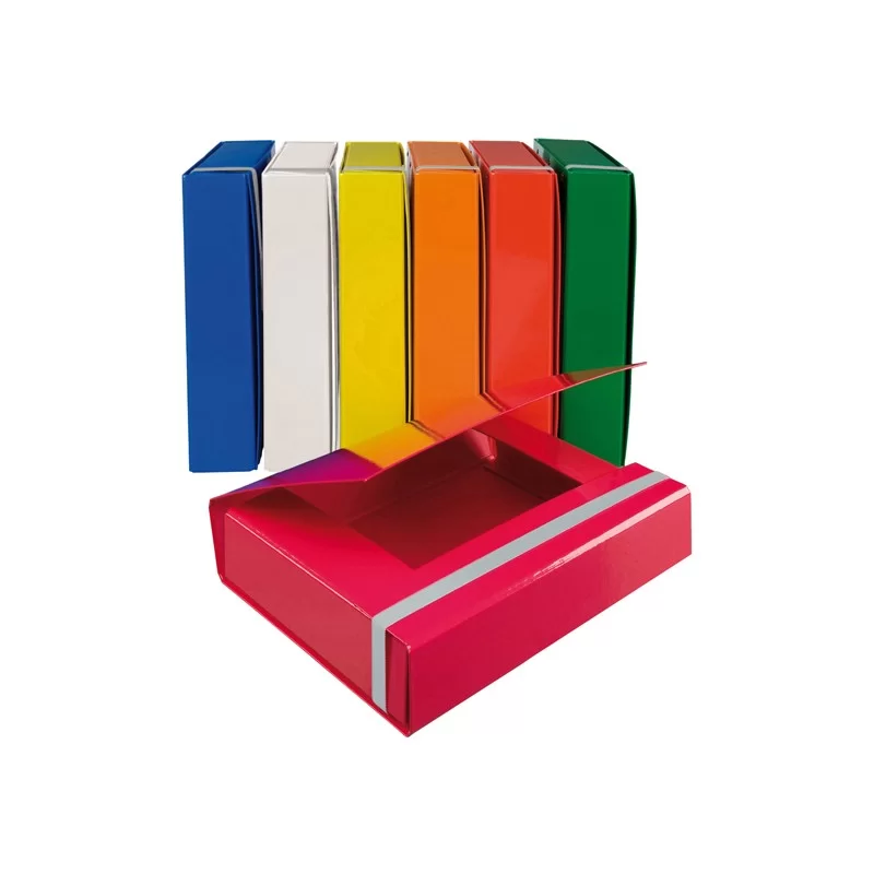 CARTELLA PROGETTO DORSO 7CM C/ELASTICO VERDE STARLINE