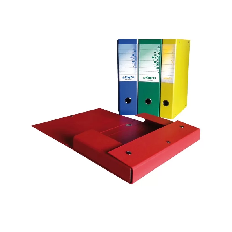 SCATOLA PROGETTO KingPro 4 ROSSO c/portaetichetta STARLINE