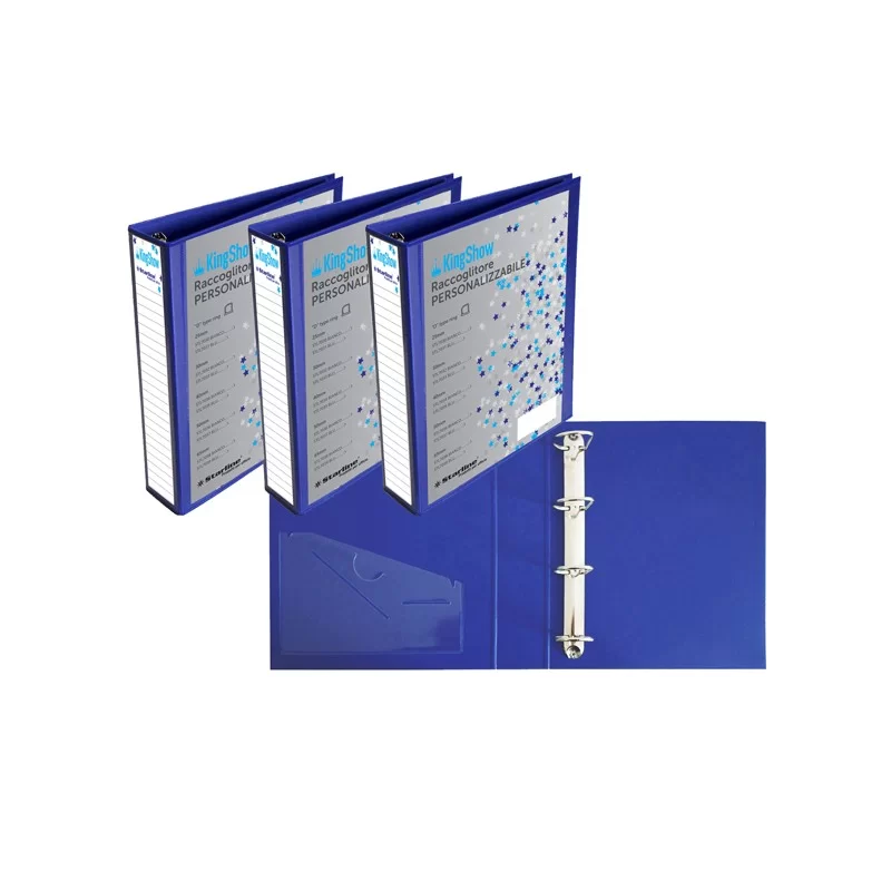 Raccoglitore KingShow 50 A4 4D blu 22X30cm personalizzabile STARLINE