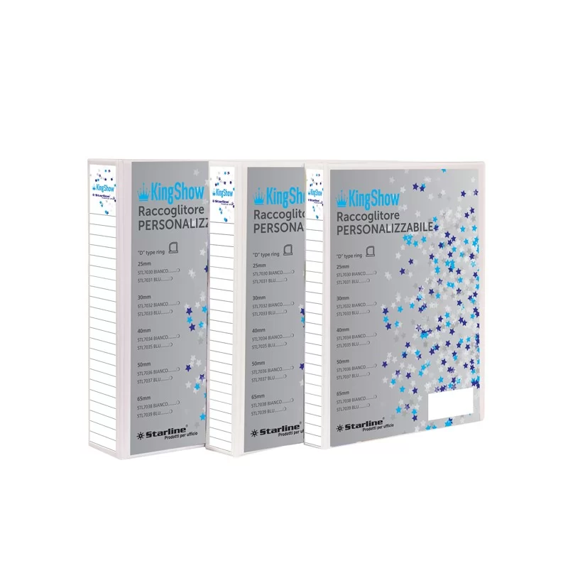 Raccoglitore KingShow 65 A4 4D bianco 22X30cm personalizzabile STARLINE