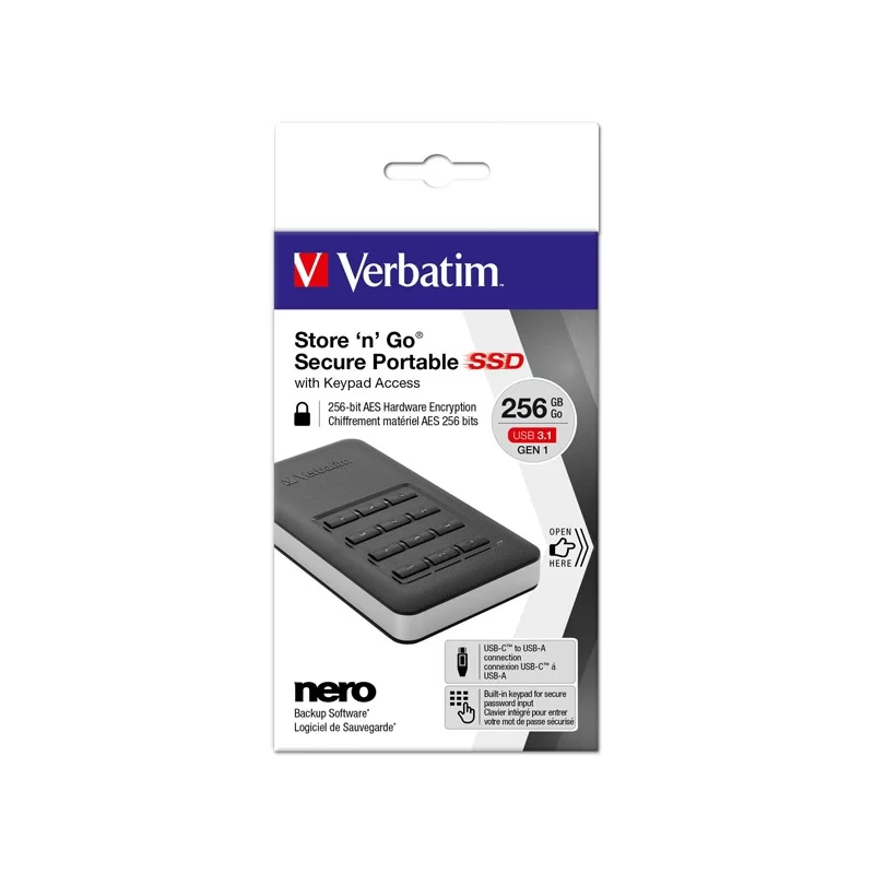 SSD Store 'n' Go Portable con tastierino numerico 256 GB USB 3.1