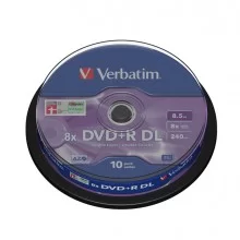 SCATOLA 10 DVD+R DUAL LAYER 8X 8.5GB 240MIN. SERIGRAFATO SPINDLE