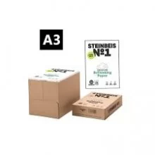 Carta da fotocopie A3 80gr Bianca STEINBEIS N.1 100 riciclata (Conf.5)