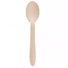 100 Cucchiai monouso in legno 16,5cm Signor Bio