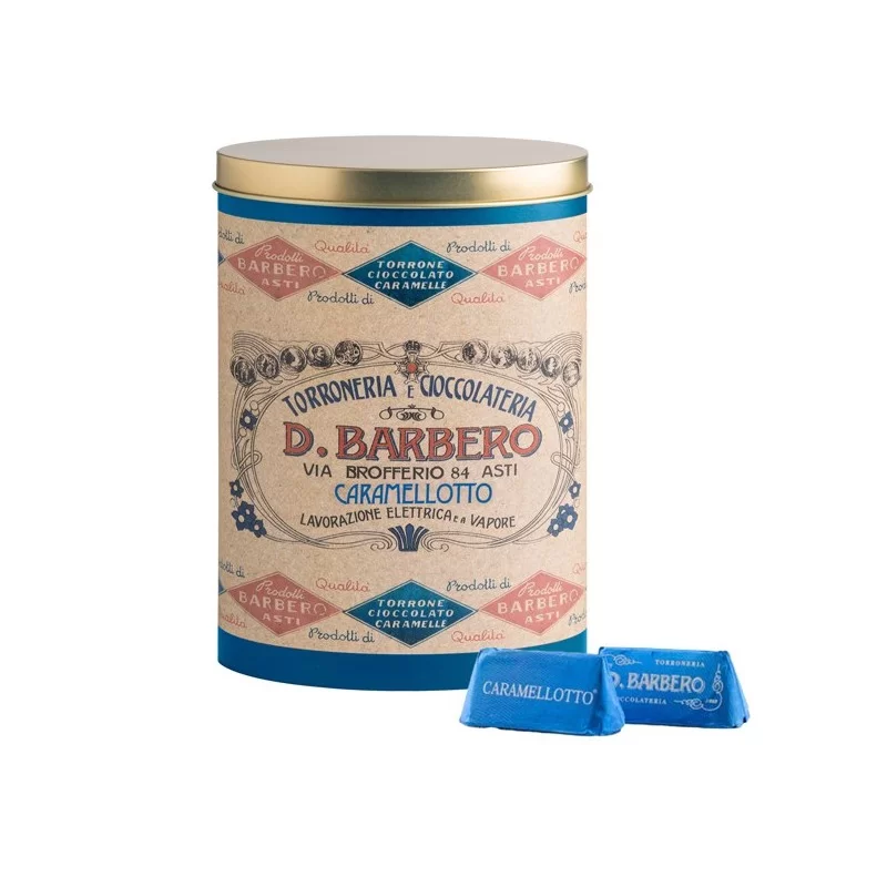 Gianduiotti gusto caramello salato scatola metallo Barbero FUORI CATALOGO