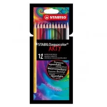 Astuccio 12 pastelli Arty aquacolor Stabilo
