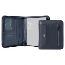 Portablocco A5 Gate Trended ecopelle dim. 19x23cm blu InTempo