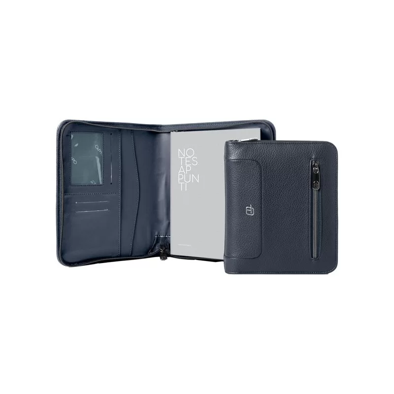 Portablocco A5 Gate Trended ecopelle dim. 19x23cm blu InTempo