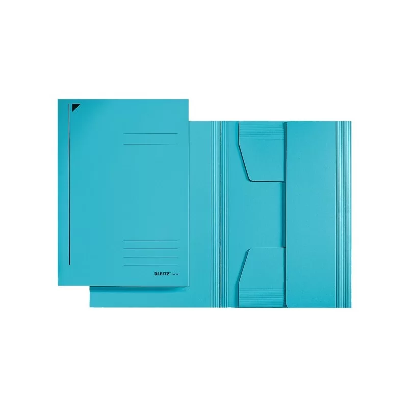 Cartellina 3 lembi azzurro 24,3X34cm Leitz (Conf.25)