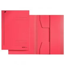 Cartellina 3 lembi rosso 24,3X34cm Leitz (Conf.25)