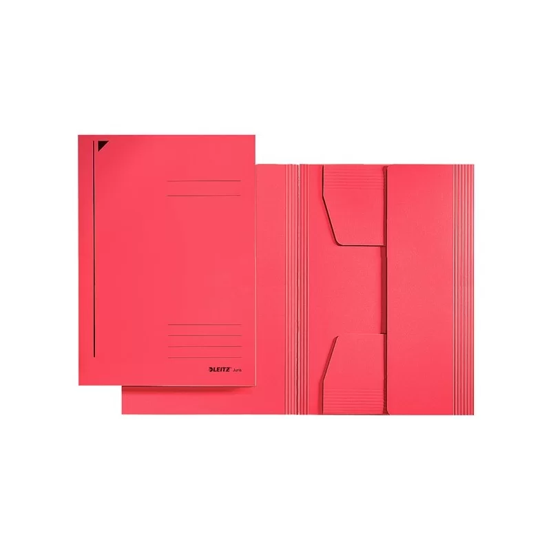 Cartellina 3 lembi rosso 24,3X34cm Leitz (Conf.25)