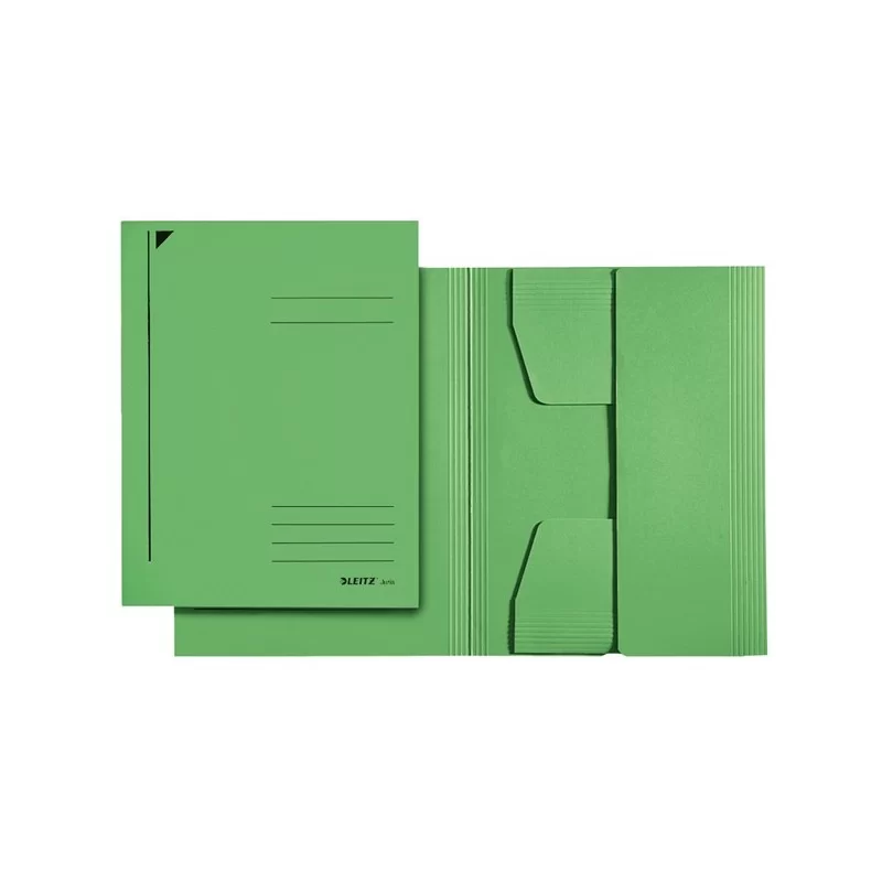 Cartellina 3 lembi verde 24,3X34cm Leitz (Conf.25)