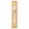 250 Cucchiaini monouso in legno imbustati singolarmente 11cm Signor Bio