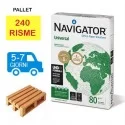 Bancale Carta per fotocopie A4 Navigator Universal 80 gr Risma da 500 fogli (Pallet 240 risme) a 3,67€ +iva cad