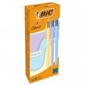 Scatola 12 penna sfera a scatto 4 Colori Pastel 1.0mm BIC®