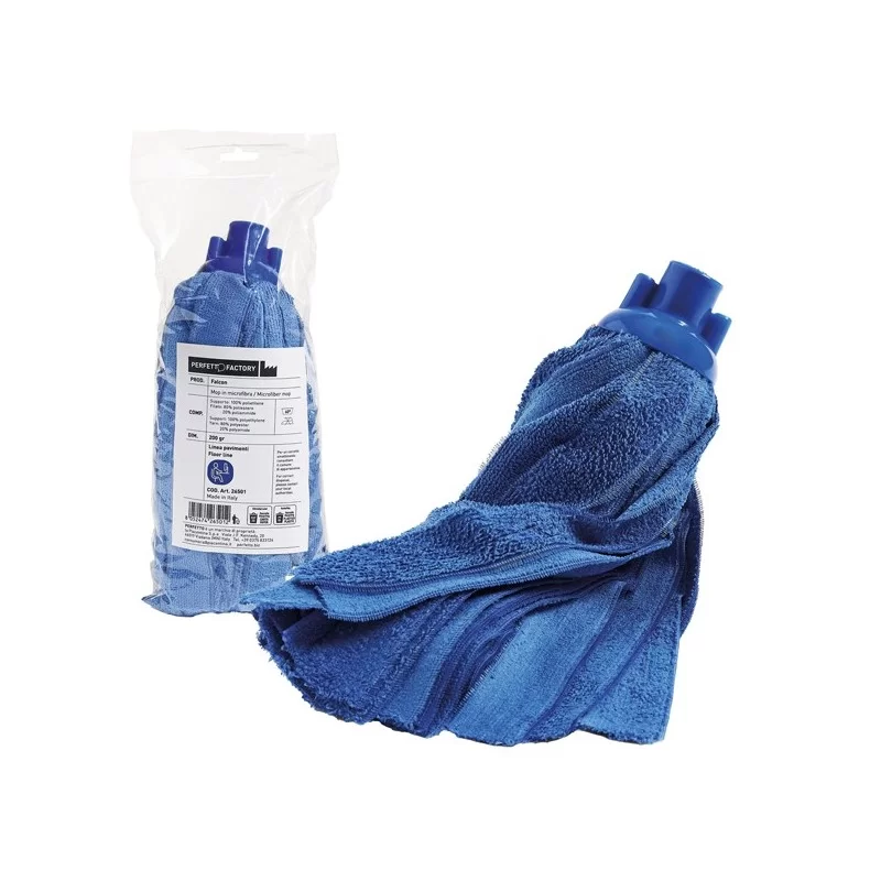 Mop in microfibra Falcon 200gr blu PerfettoFactory