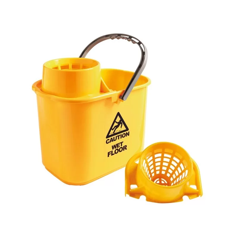 Secchio con strizzatore esterno Polar 15L giallo PerfettoFactory