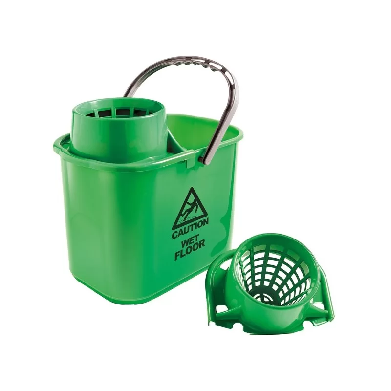Secchio con strizzatore Polar 15L verde PerfettoFactory