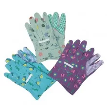 Guanti da giardino bambino c/palmo puntinato in pvc taglia S fantasie assortite