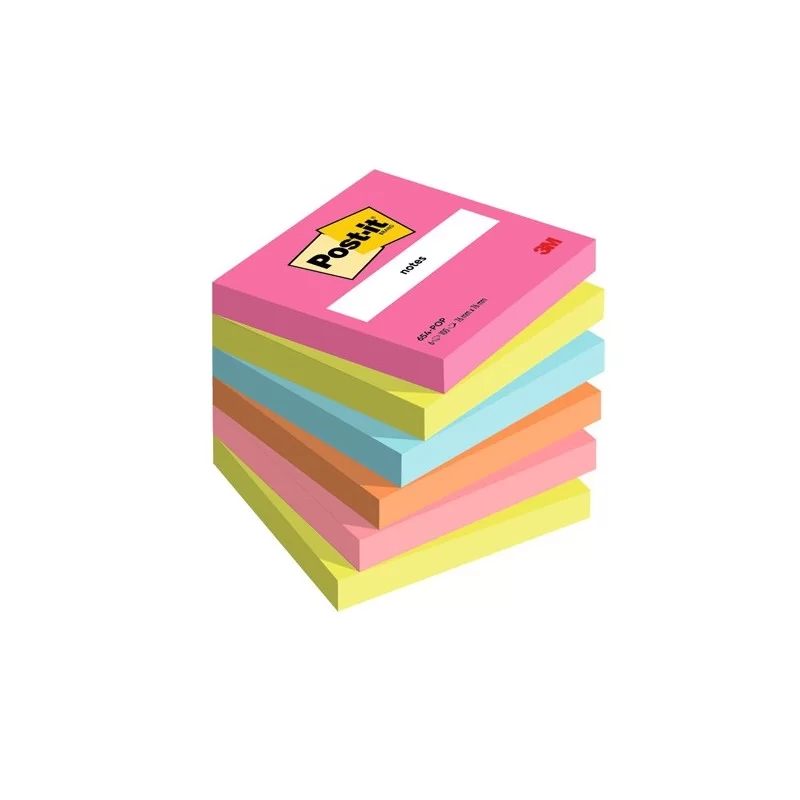 Cf. 6pz blocco 100fg. Post-it® Notes 76x76mm 654-POP Popmistic