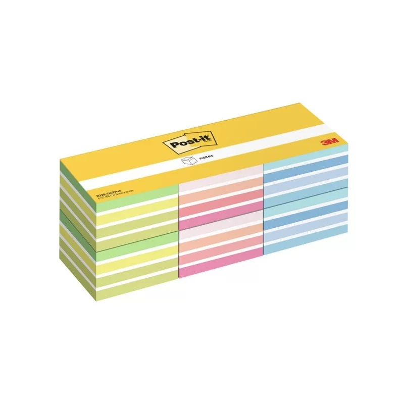 Cf 6pz cubo 450fg. Post-it® Notes 76x76mm 2028-0CPPX6 colori ass. neon/pastello
