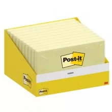 Cf.10 blocchetti c/film 100fg Post-it® Notes 6830-CY-W10 76x127mm giallo canary