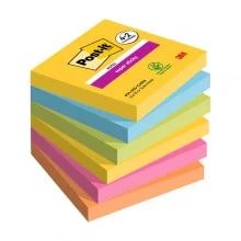 Valuepack 4+2 Post-it® Super Sticky Carnival, 76x76 mm, 90fogl/blocco