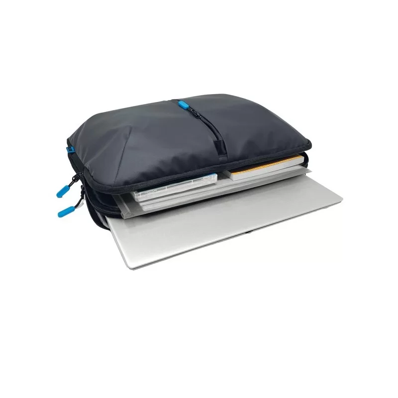 Borsa sleeve Orione 3 scomparti tessuto tecnico nero Kosmo City Time