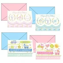 Biglietto auguri Battesimo 4 soggetti ass. Kartos (Conf.24)