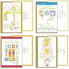 Biglietto Cresima 4 soggetti assortiti Kartos (Conf.12)