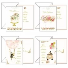 Biglietto Matrimonio c/rifiniture in oro Kartos (Conf.12) FUORI CATALOGO