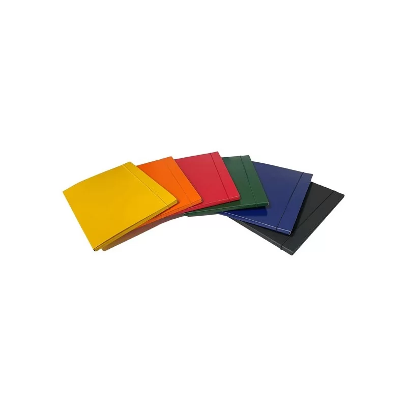 Cartella c/elastico tondo giallo dorso 1cm Starline (Conf.5)