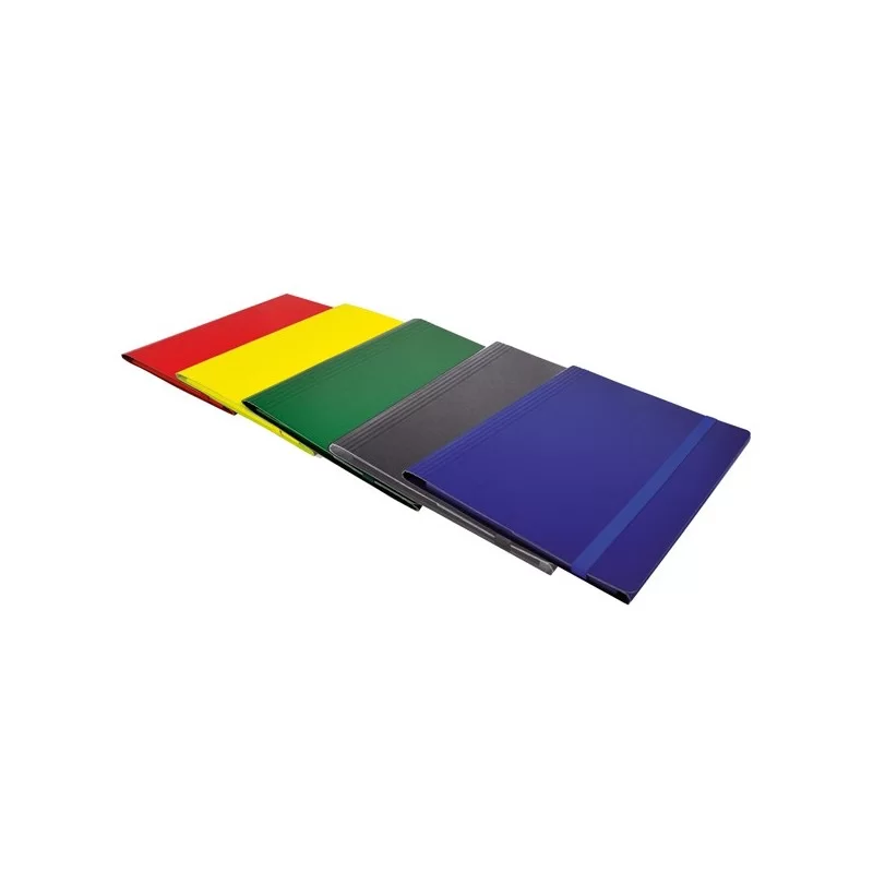 Cartella c/elastico piatto blu dorso variabile Starline (Conf.5)