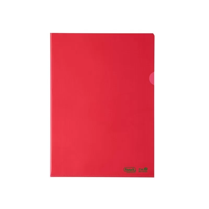 25 cartelline a L 22X30 PE Bio-Based rosso liscio superior Favorit