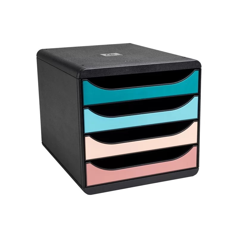 Cassettiera Big Box 4 cassetti multicolore Skandi Exacompta