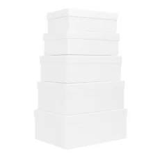 Set 5 scatole regalo in cartone fantasia Pearl FUORI CATALOGO