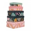 Set 5 scatole regalo in cartone fantasia Breeze FUORI CATALOGO