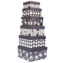 Set 6 scatole regalo in cartone fantasia Faith FUORI CATALOGO
