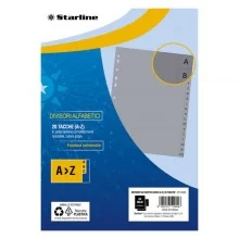Divisori alfabetici (A-Z) in PP 20 tacche F.to A4 MAXI 24,5x30cm Grigio Starline